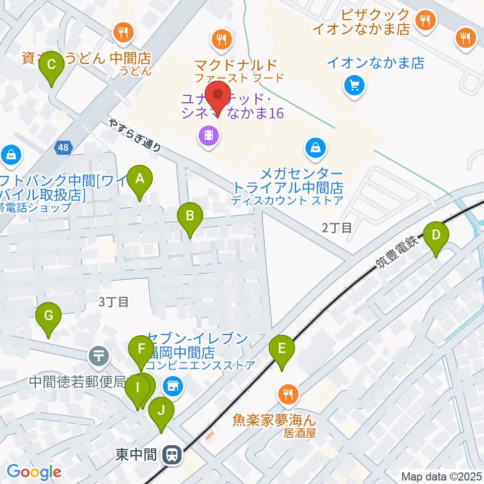 ユナイテッド・シネマなかま16周辺の駐車場・コインパーキング一覧地図
