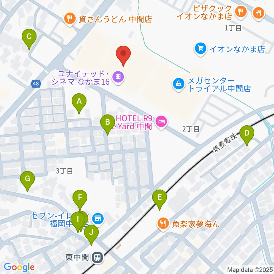 ユナイテッド・シネマなかま16周辺の駐車場・コインパーキング一覧地図
