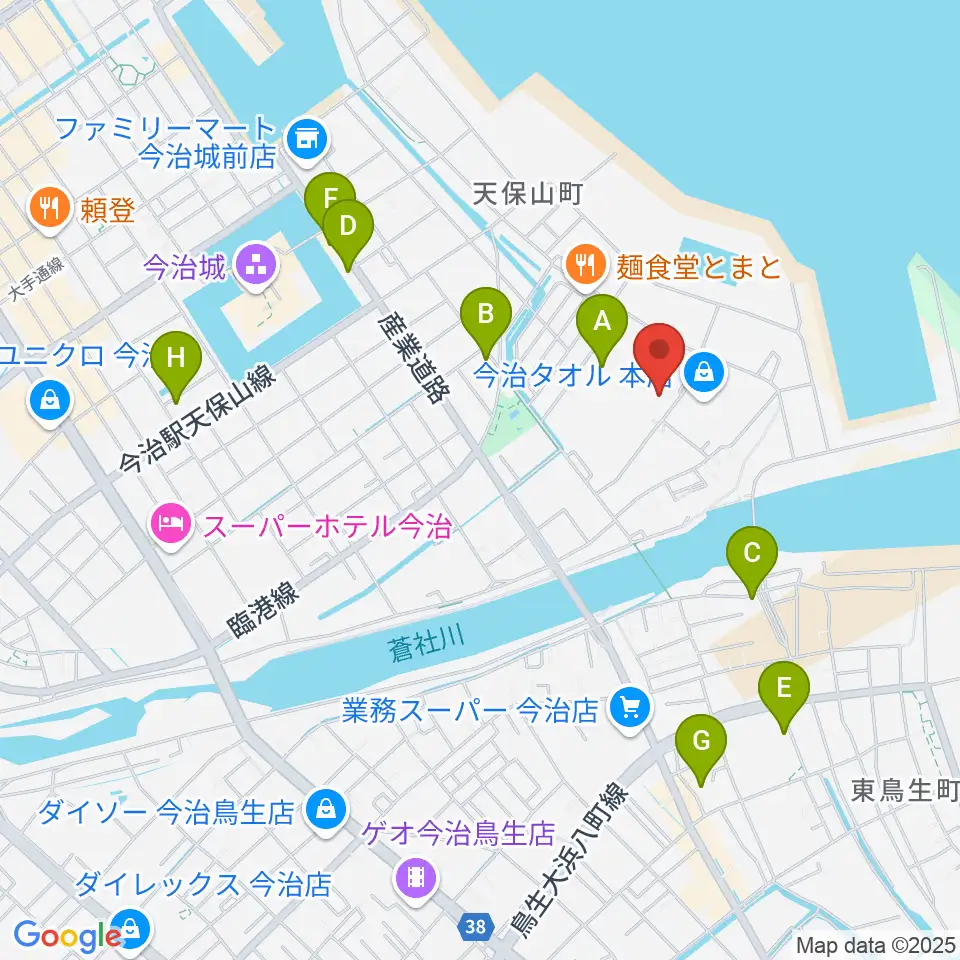 ユナイテッド・シネマ フジグラン今治周辺の駐車場・コインパーキング一覧地図