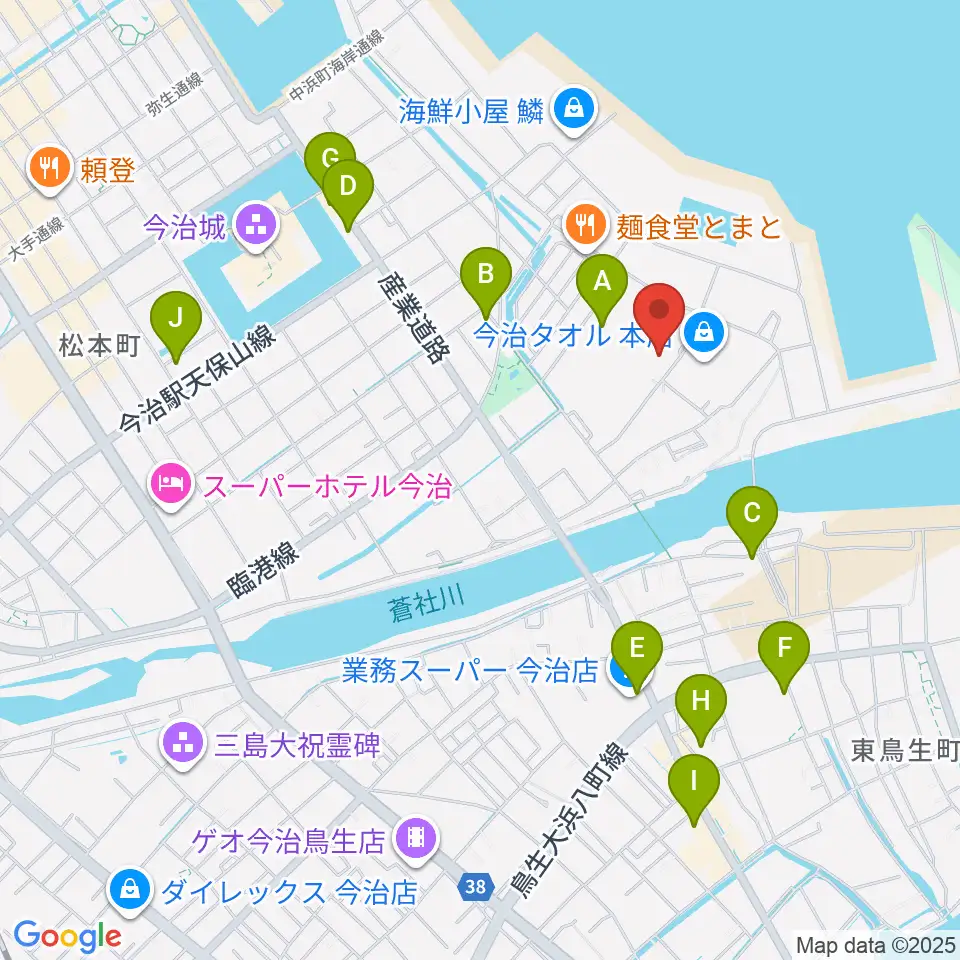 ユナイテッド・シネマ フジグラン今治周辺の駐車場・コインパーキング一覧地図