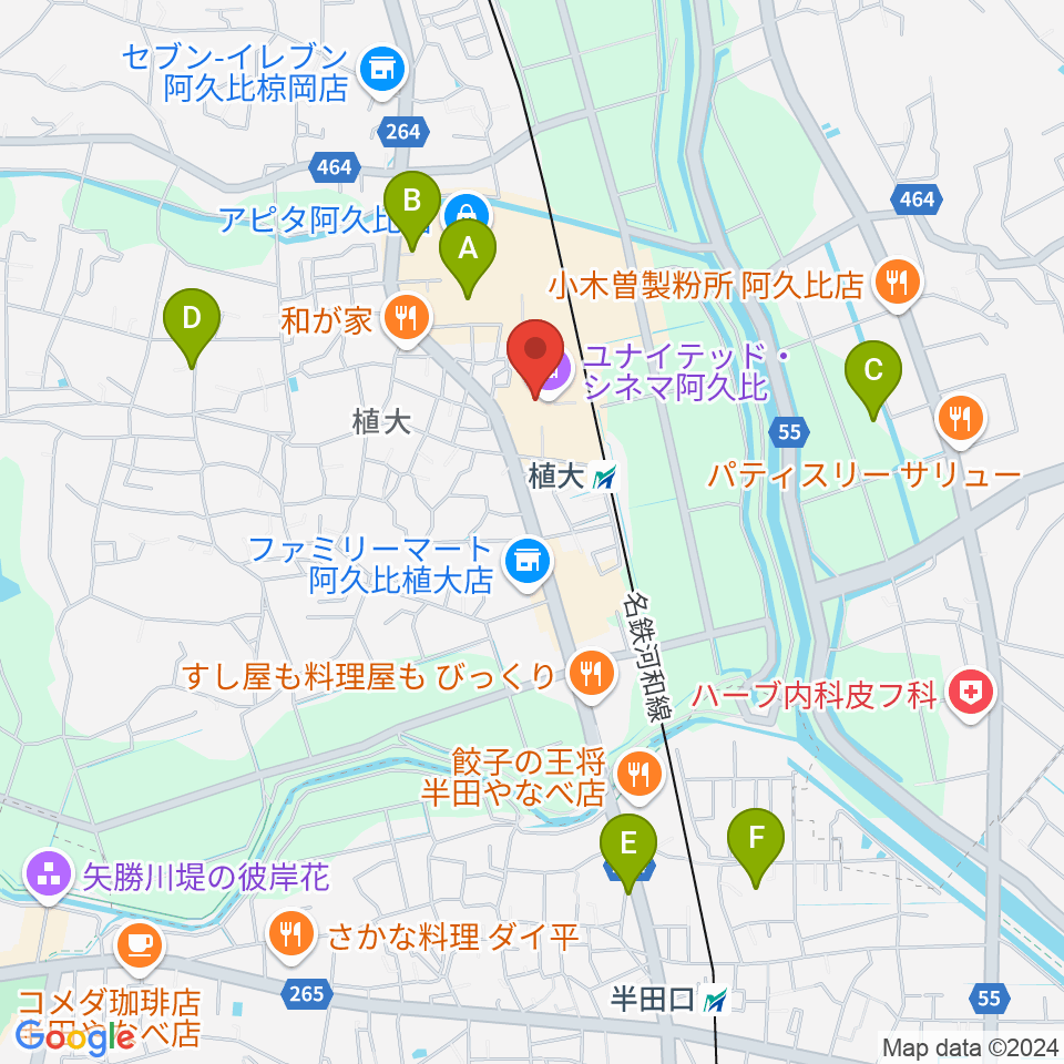 ユナイテッド・シネマ阿久比周辺の駐車場・コインパーキング一覧地図