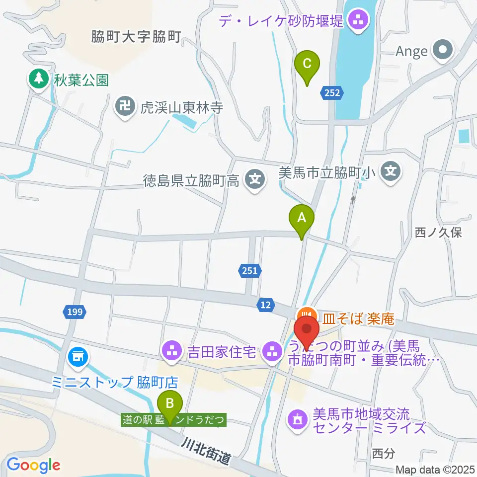 脇町劇場 オデオン座周辺の駐車場・コインパーキング一覧地図