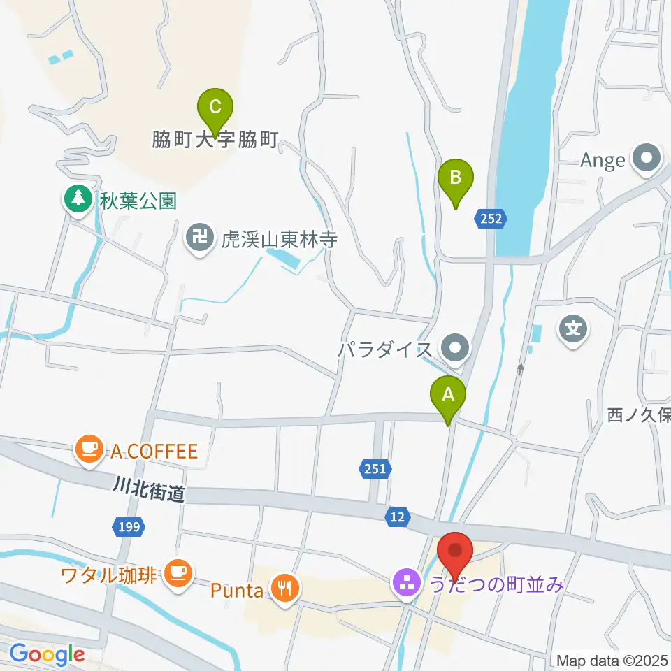 脇町劇場 オデオン座周辺の駐車場・コインパーキング一覧地図
