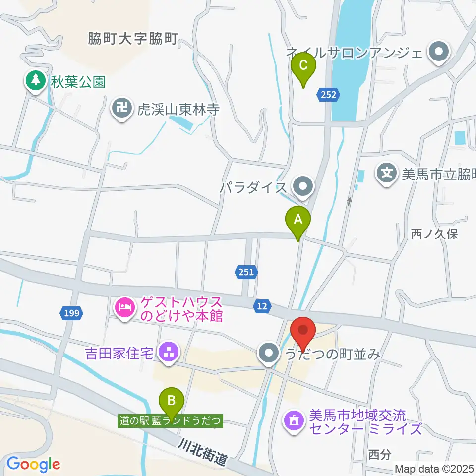 脇町劇場 オデオン座周辺の駐車場・コインパーキング一覧地図