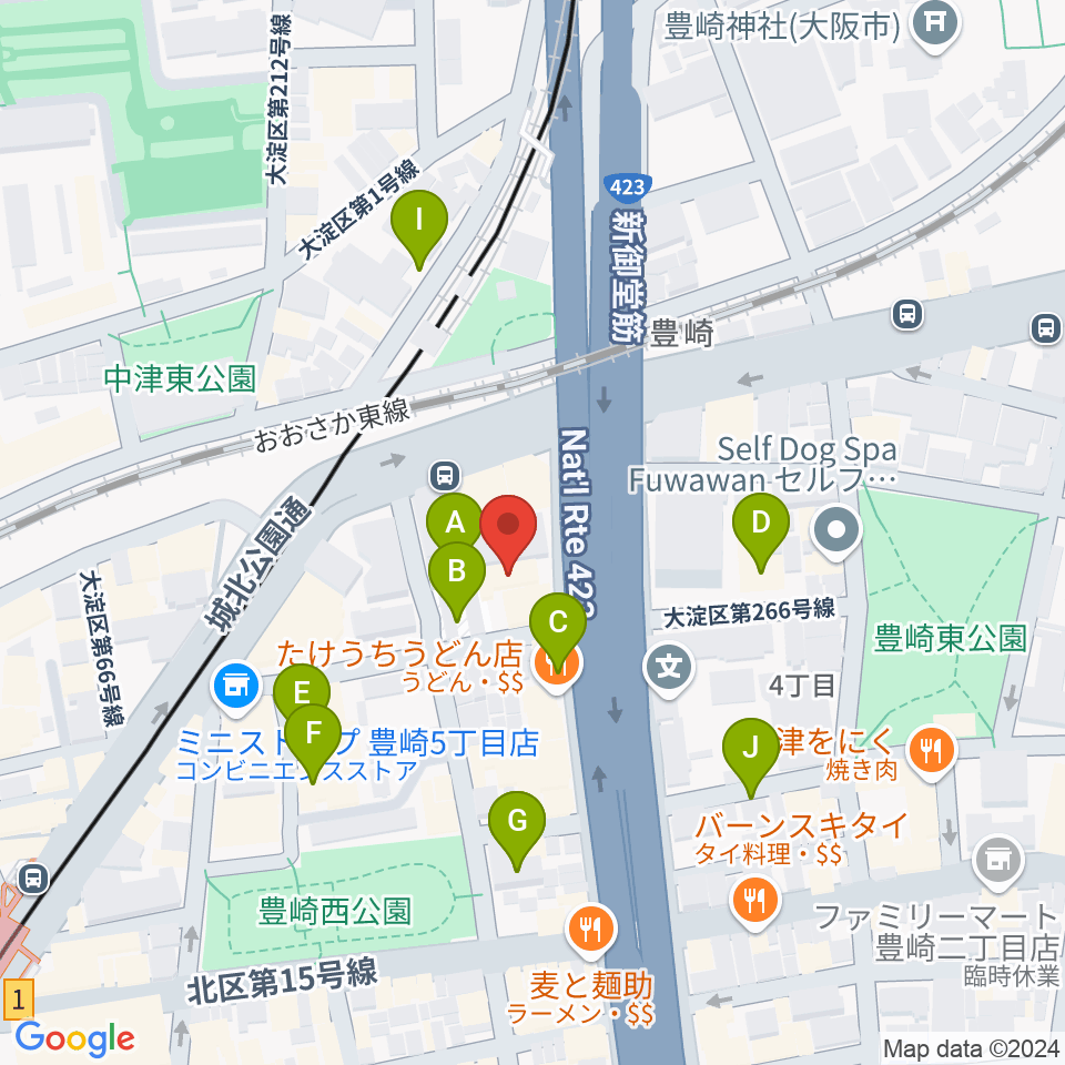 ハーモニーホール周辺の駐車場・コインパーキング一覧地図