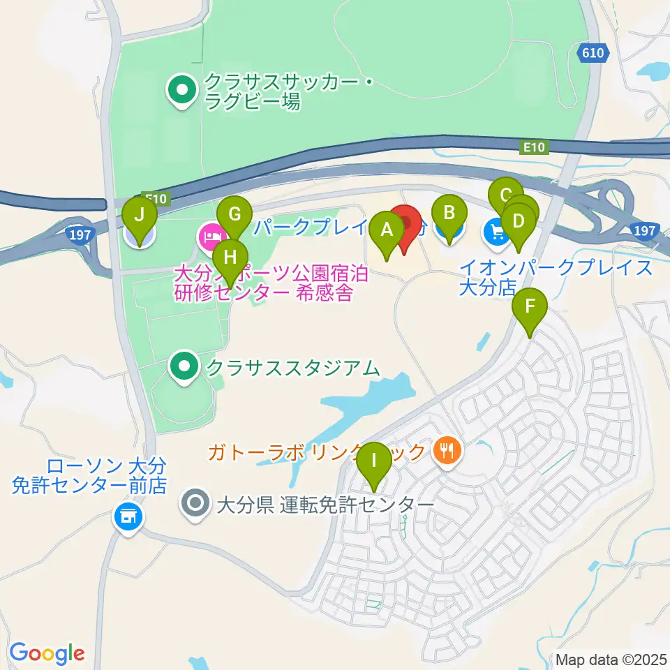 T・ジョイパークプレイス大分周辺の駐車場・コインパーキング一覧地図