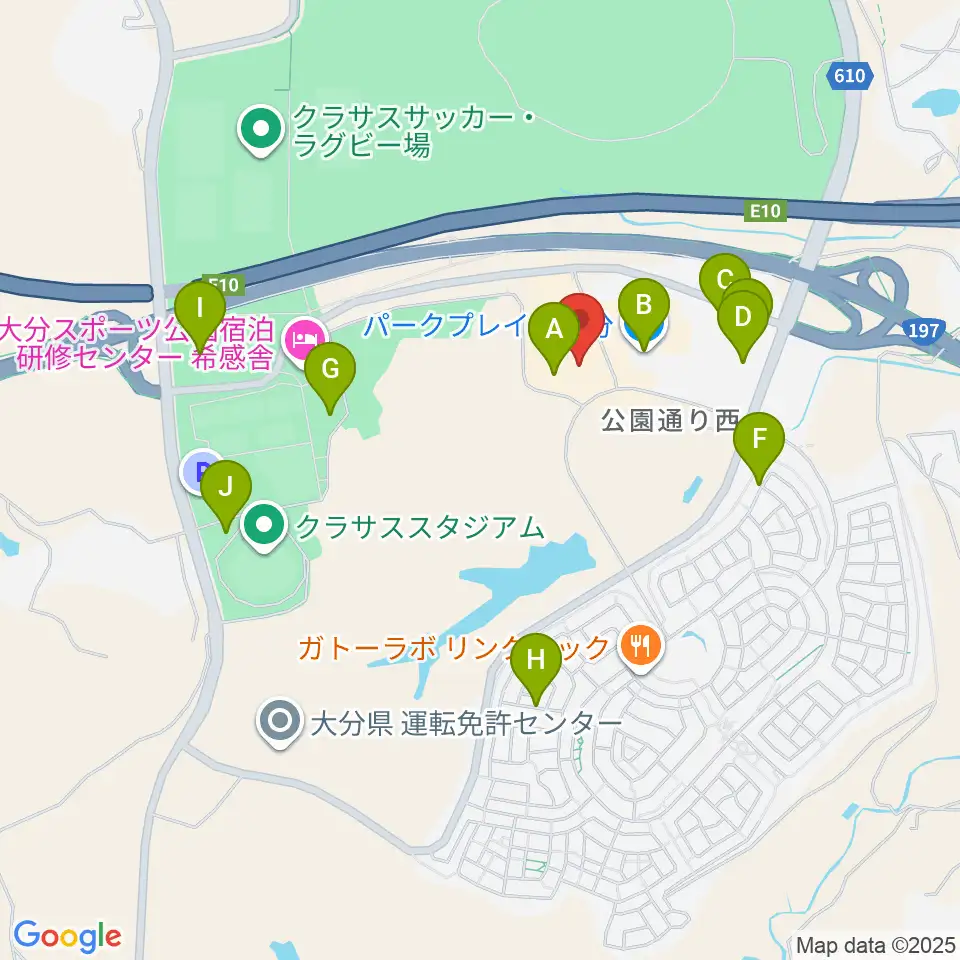 T・ジョイパークプレイス大分周辺の駐車場・コインパーキング一覧地図