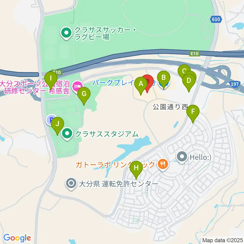 T・ジョイパークプレイス大分周辺の駐車場・コインパーキング一覧地図