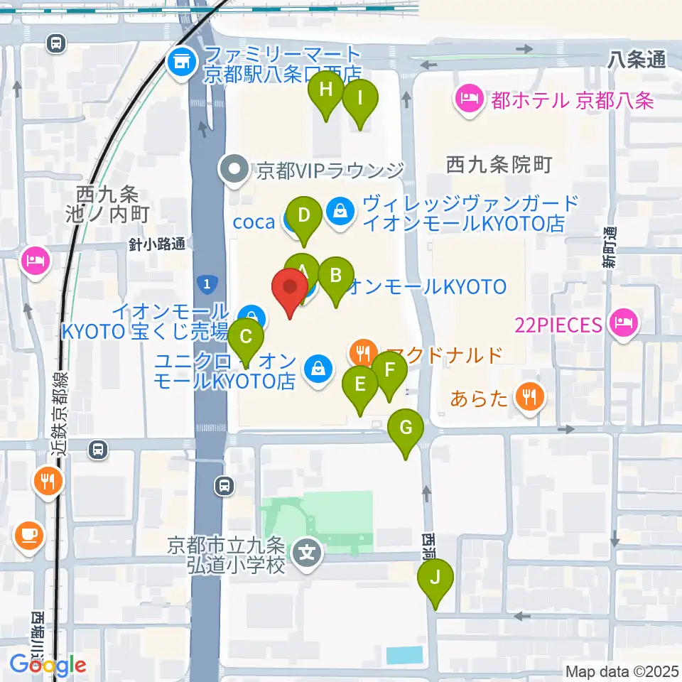 T・ジョイ京都周辺の駐車場・コインパーキング一覧地図