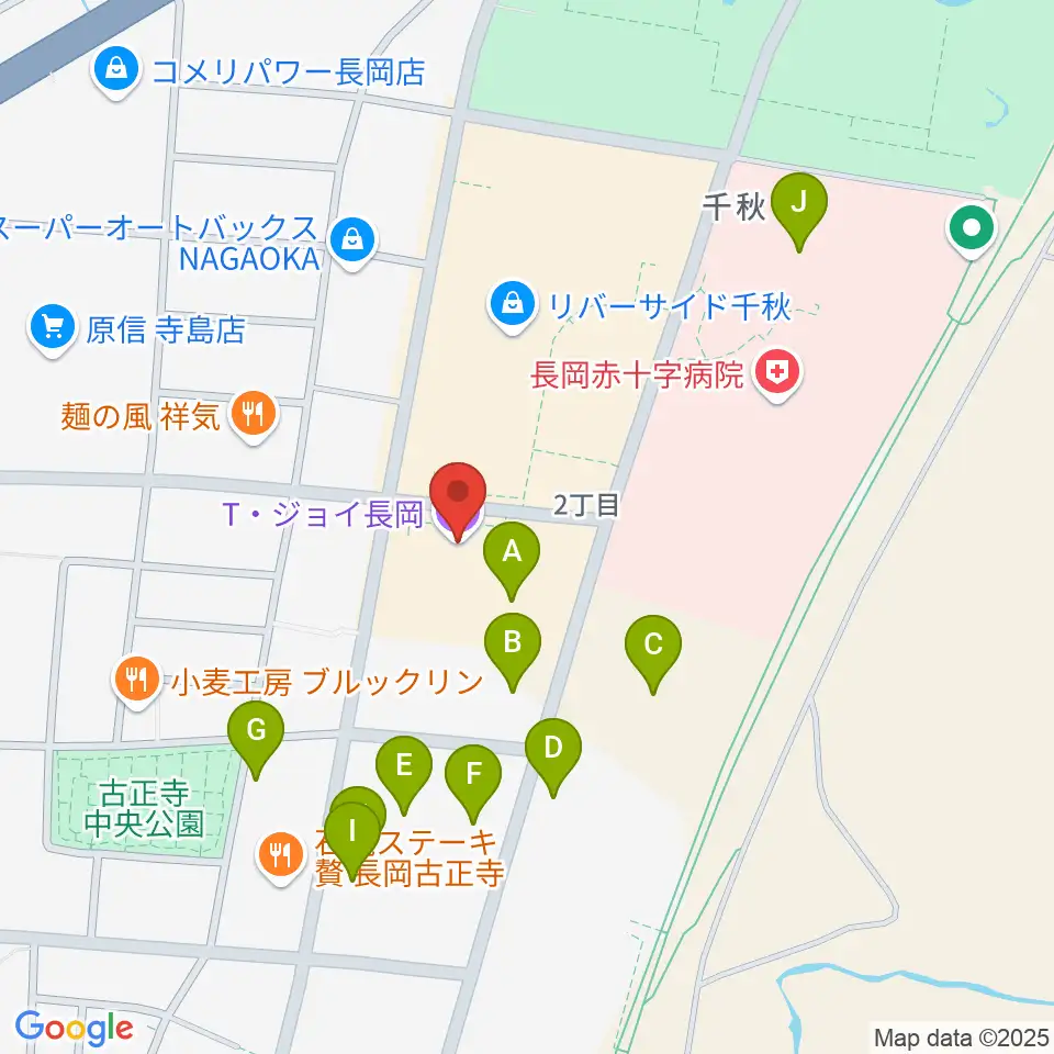 T・ジョイ長岡周辺の駐車場・コインパーキング一覧地図