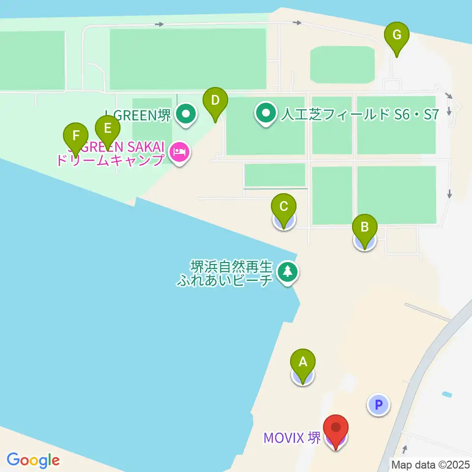 MOVIX堺周辺の駐車場・コインパーキング一覧地図