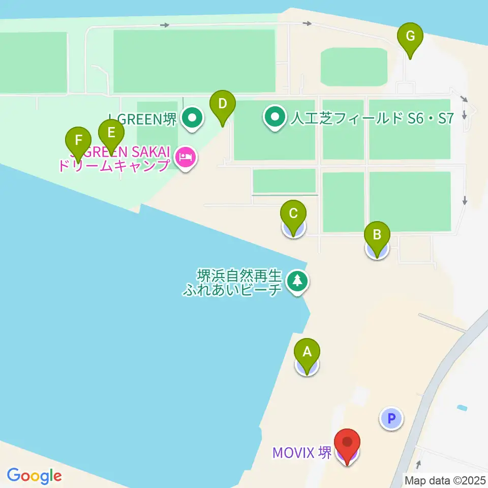 MOVIX堺周辺の駐車場・コインパーキング一覧地図