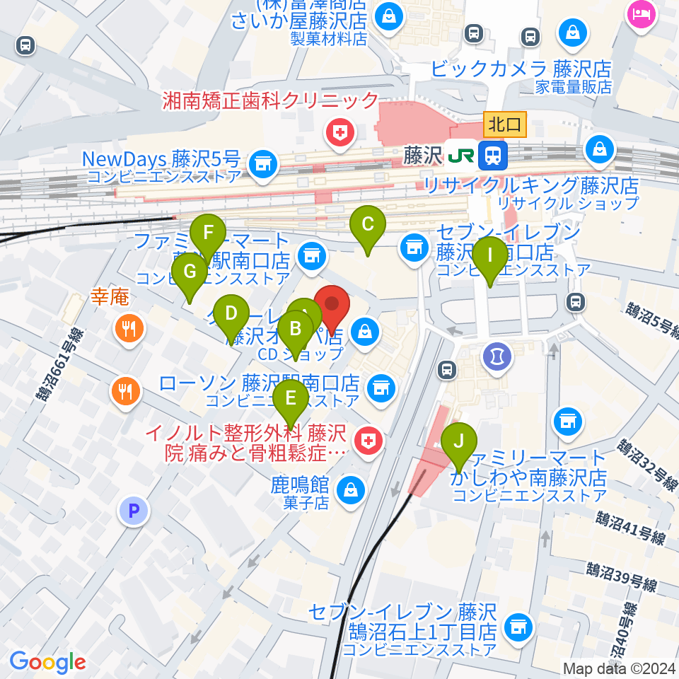 湘南bit周辺の駐車場・コインパーキング一覧地図