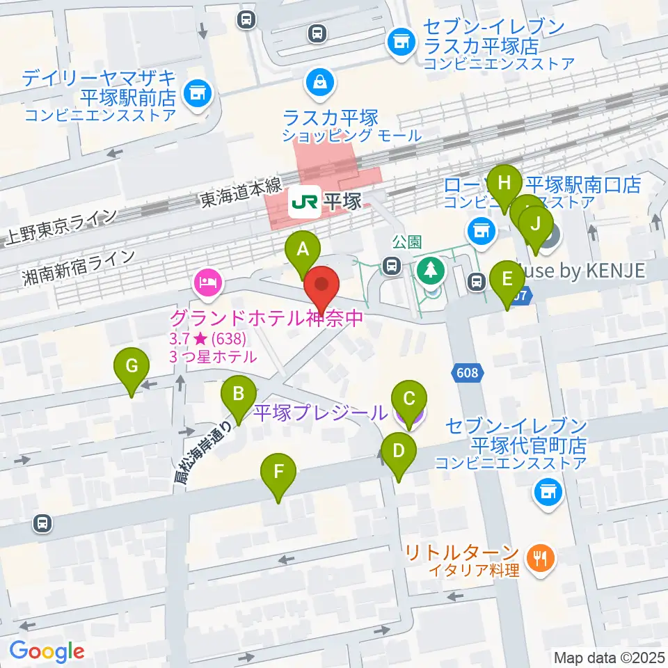平塚Sad cafe周辺の駐車場・コインパーキング一覧地図