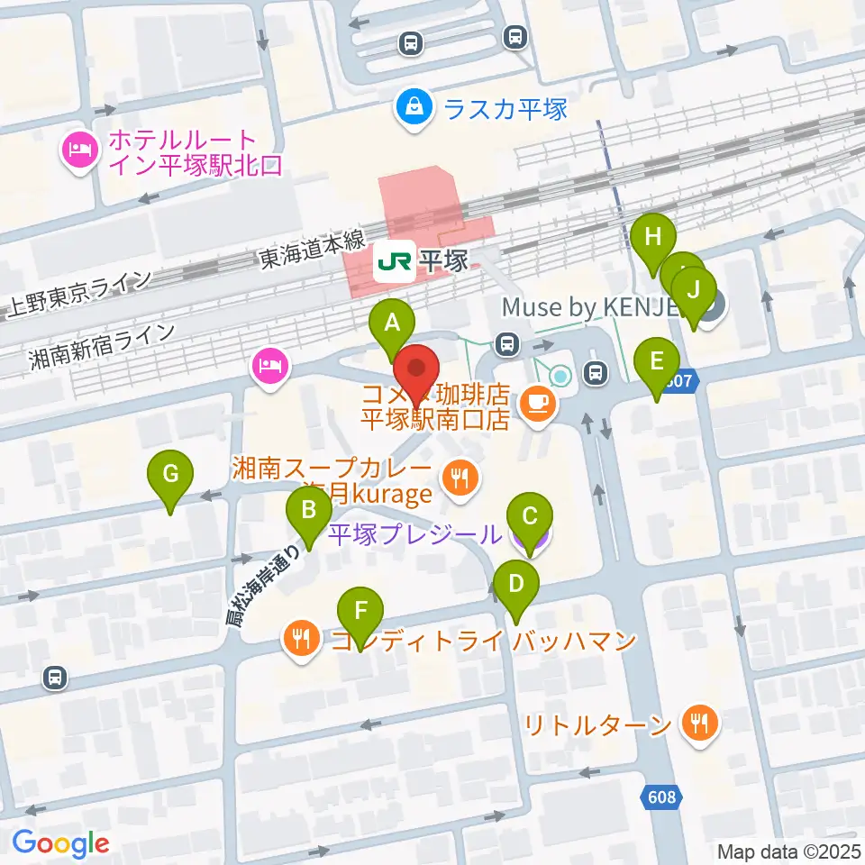 平塚Sad cafe周辺の駐車場・コインパーキング一覧地図