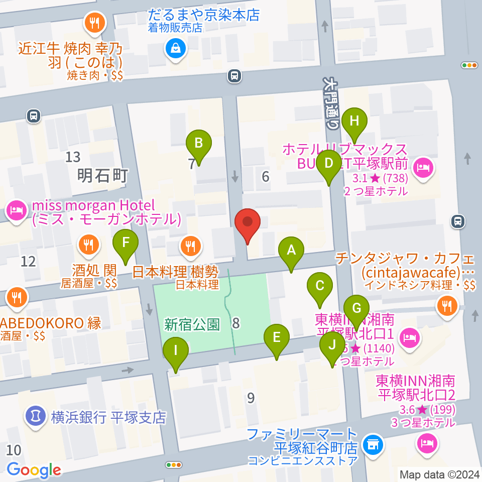 平塚パイプライン周辺の駐車場・コインパーキング一覧地図