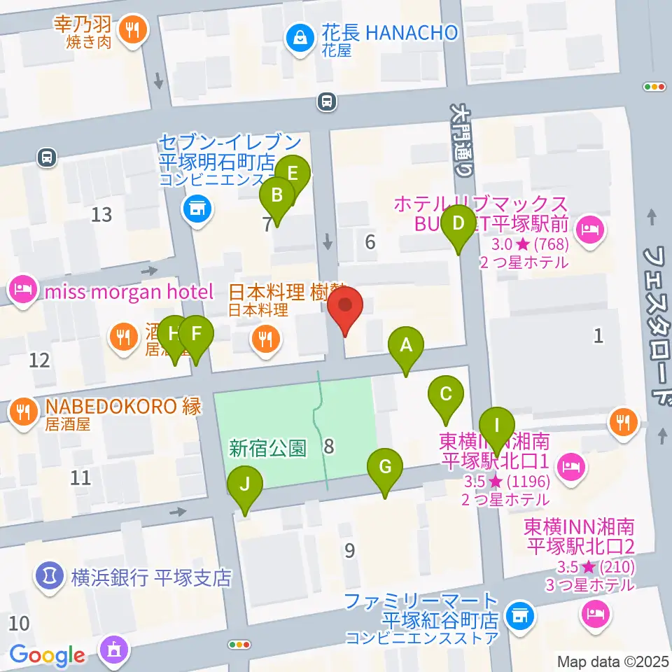 平塚パイプライン周辺の駐車場・コインパーキング一覧地図