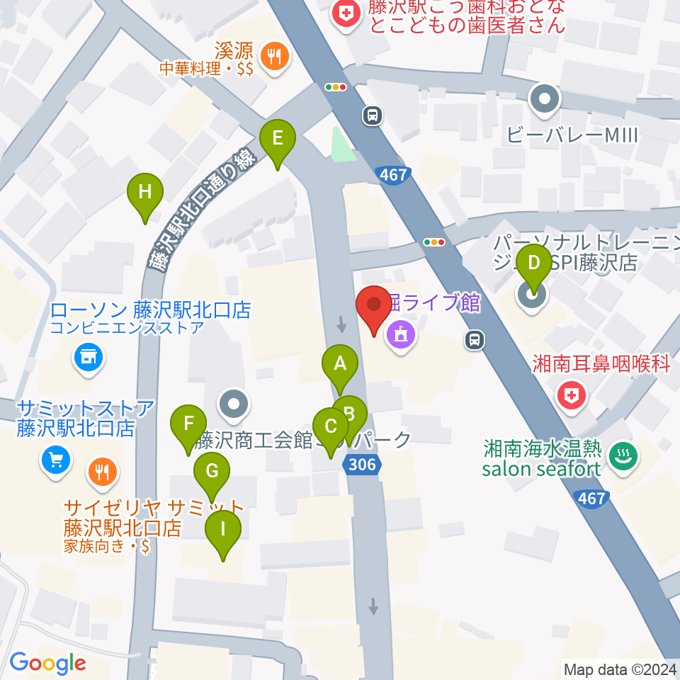 若泉楽器店周辺の駐車場・コインパーキング一覧地図