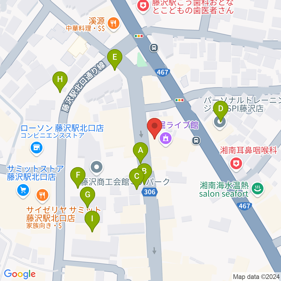 若泉楽器店周辺の駐車場・コインパーキング一覧地図