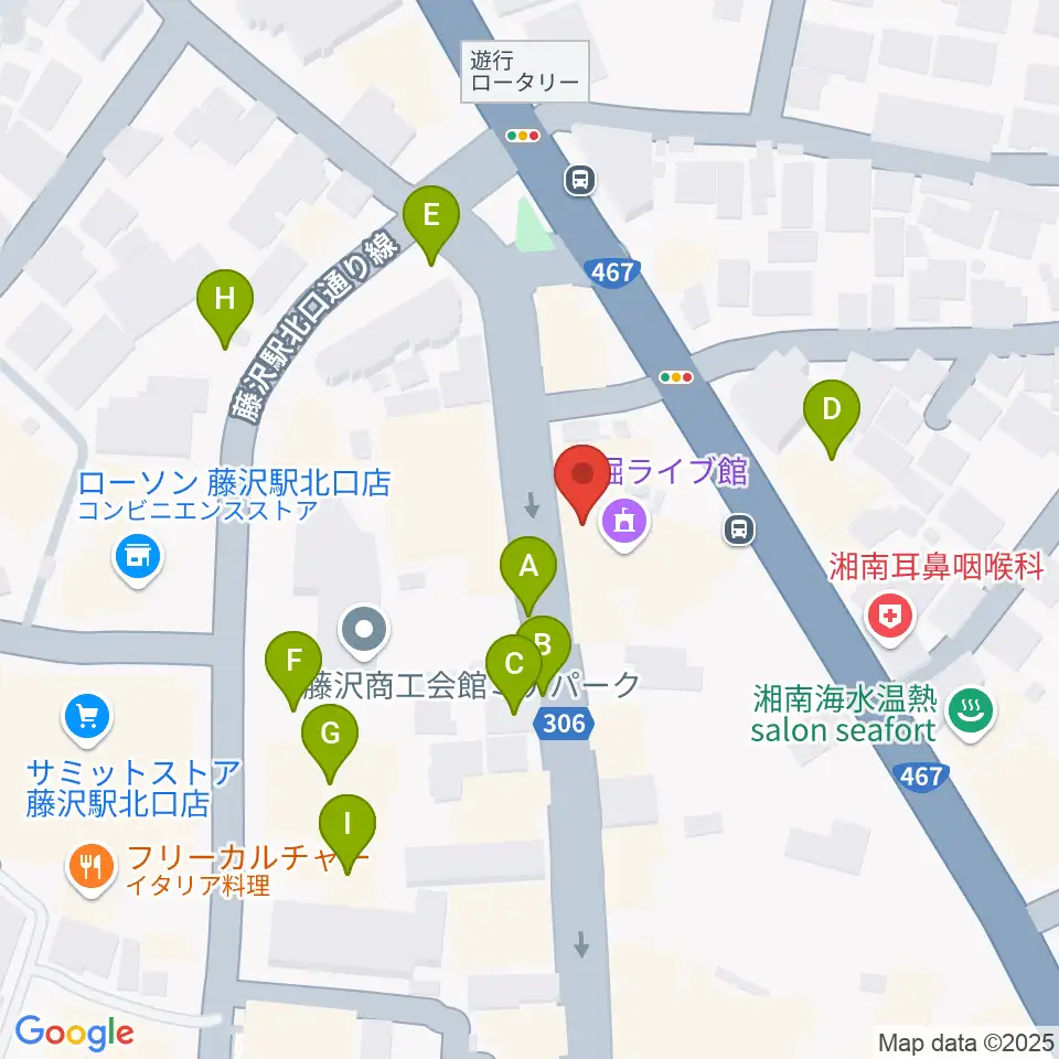 若泉楽器店周辺の駐車場・コインパーキング一覧地図