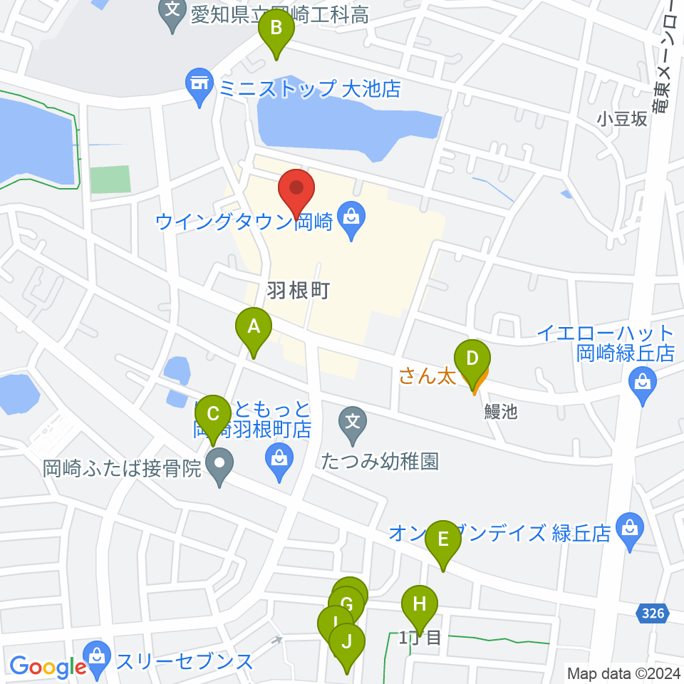 ユナイテッド・シネマ岡崎周辺の駐車場・コインパーキング一覧地図