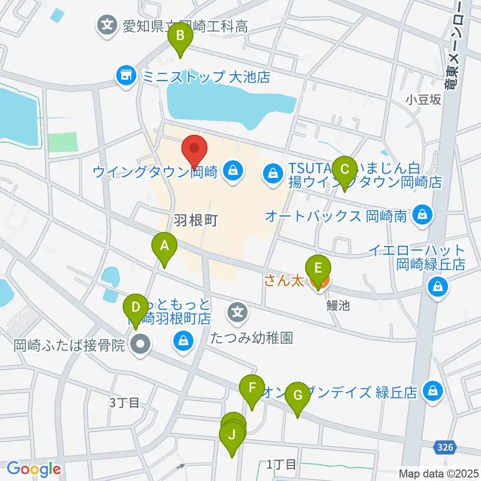 ユナイテッド・シネマ岡崎周辺の駐車場・コインパーキング一覧地図