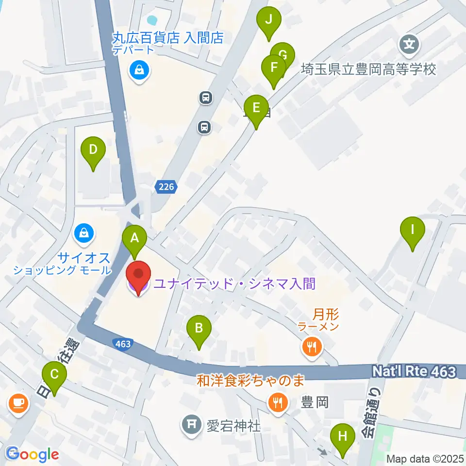 ローソン・ユナイテッドシネマ入間周辺の駐車場・コインパーキング一覧地図