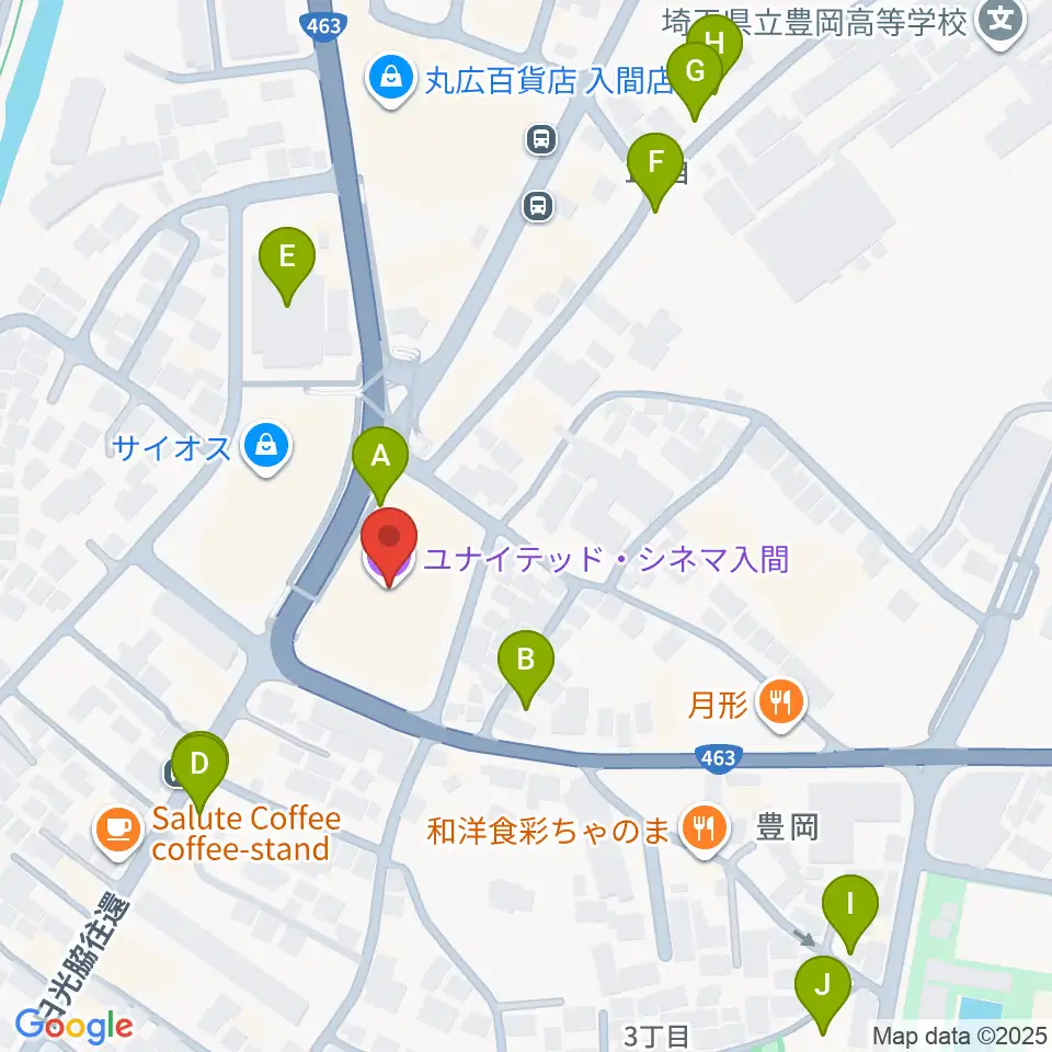 ローソン・ユナイテッドシネマ入間周辺の駐車場・コインパーキング一覧地図
