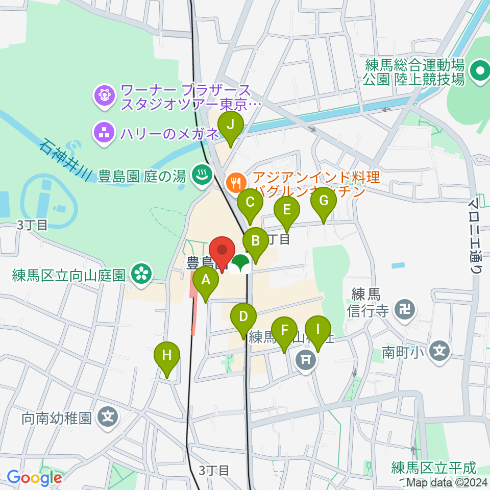 ユナイテッド・シネマとしまえん周辺の駐車場・コインパーキング一覧地図