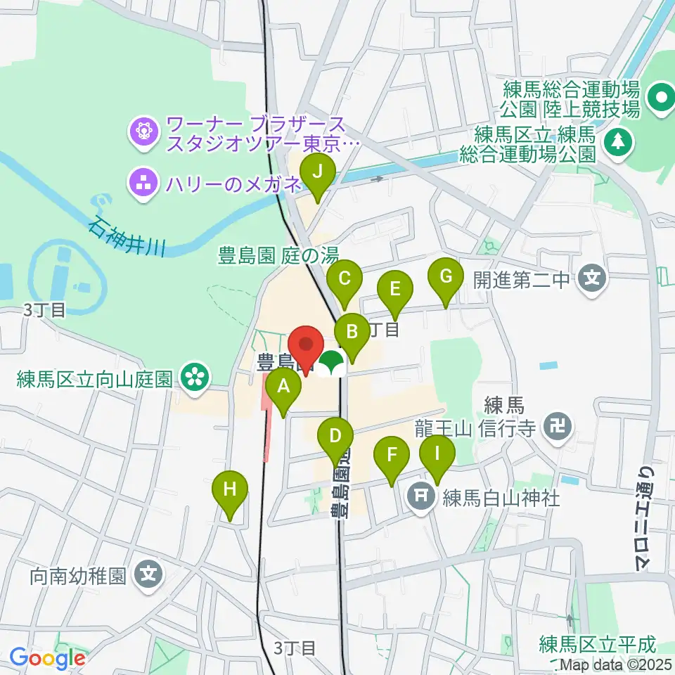 ユナイテッド・シネマとしまえん周辺の駐車場・コインパーキング一覧地図