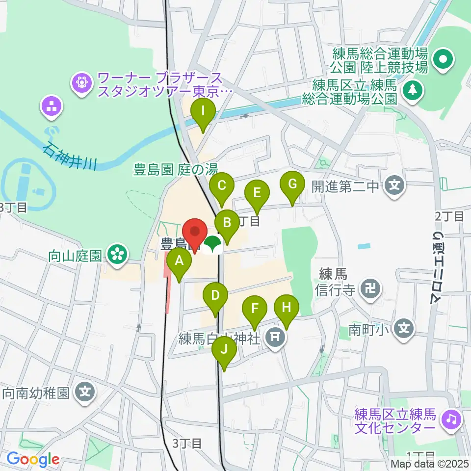 ユナイテッド・シネマとしまえん周辺の駐車場・コインパーキング一覧地図