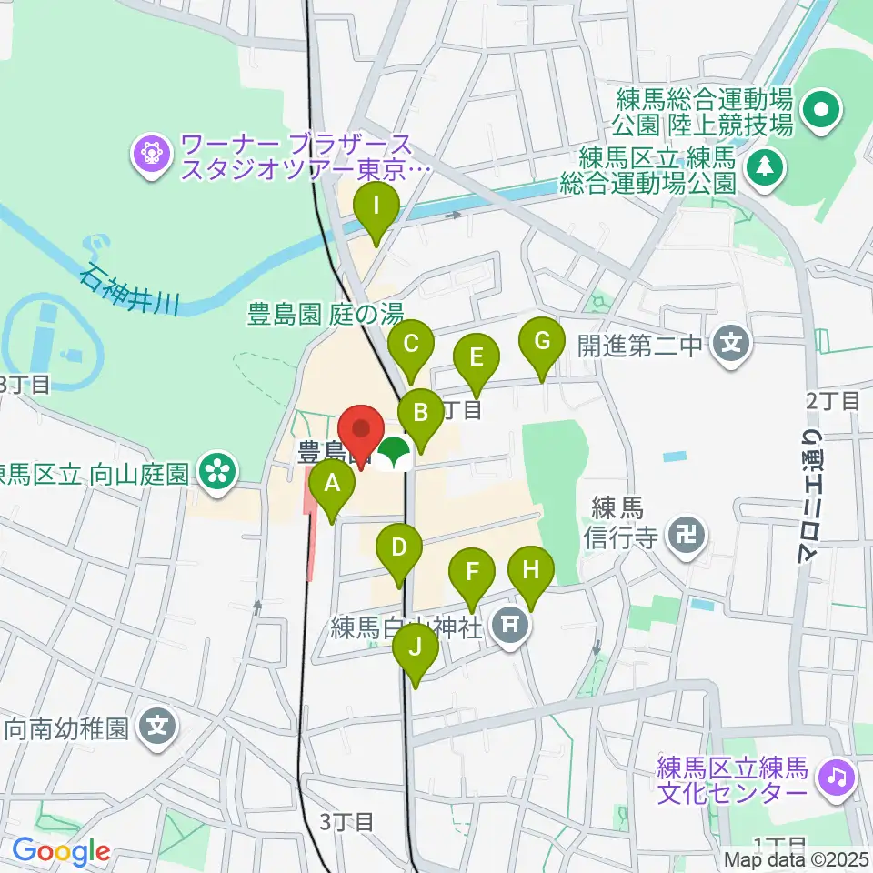 ユナイテッド・シネマとしまえん周辺の駐車場・コインパーキング一覧地図