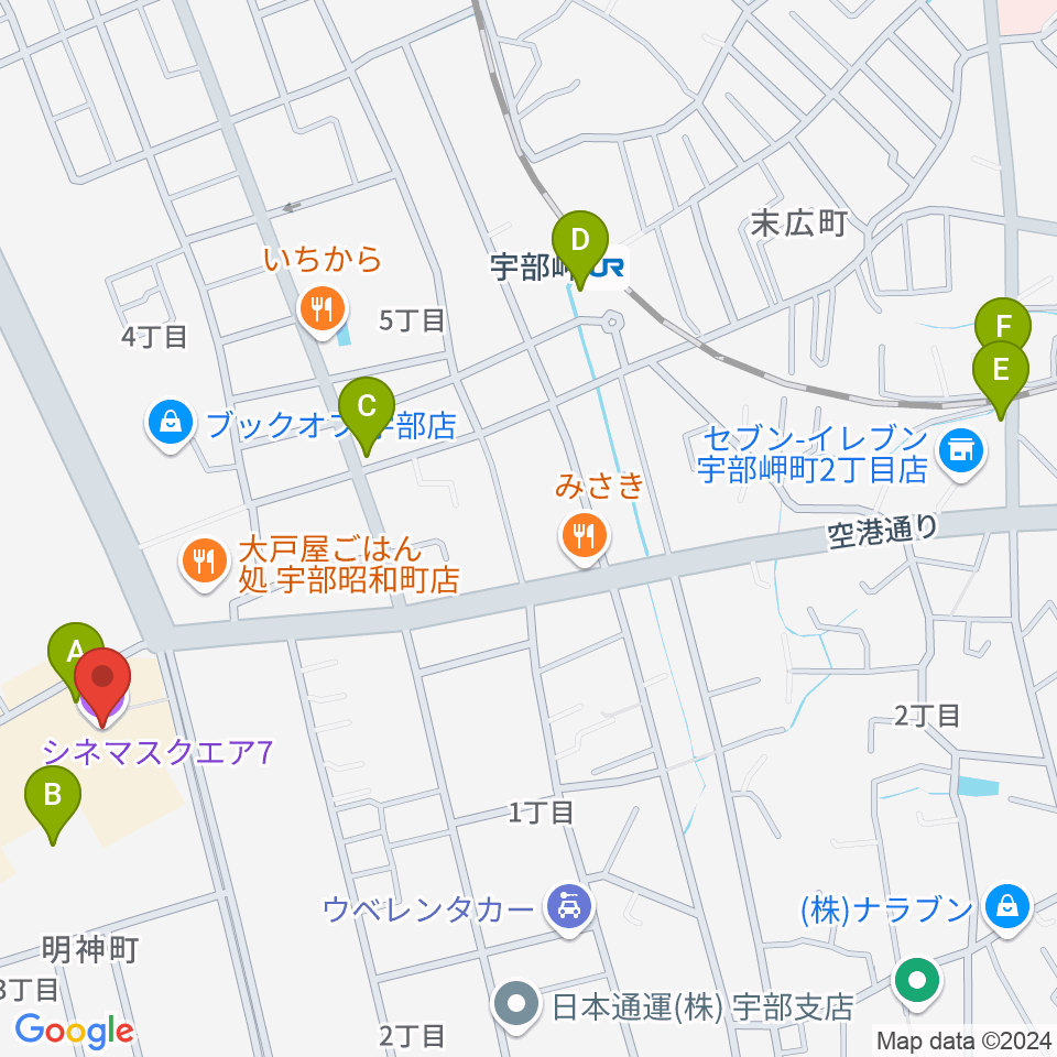 シネマ・スクエア7周辺の駐車場・コインパーキング一覧地図