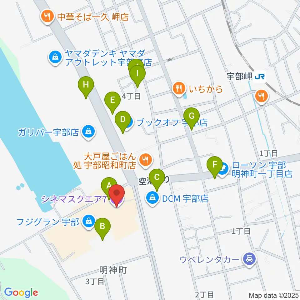 シネマ・スクエア7周辺の駐車場・コインパーキング一覧地図