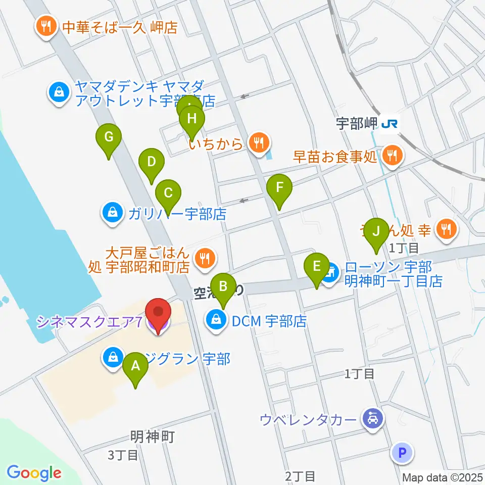 シネマ・スクエア7周辺の駐車場・コインパーキング一覧地図