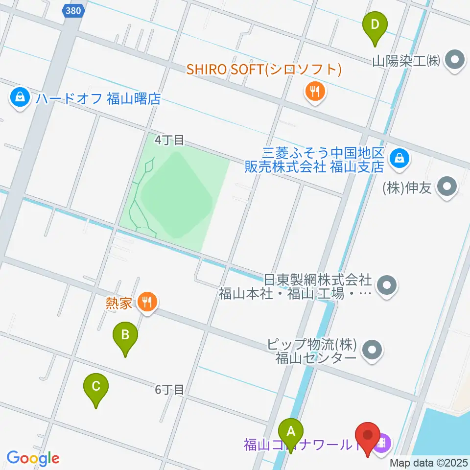 シネマワールド福山周辺の駐車場・コインパーキング一覧地図
