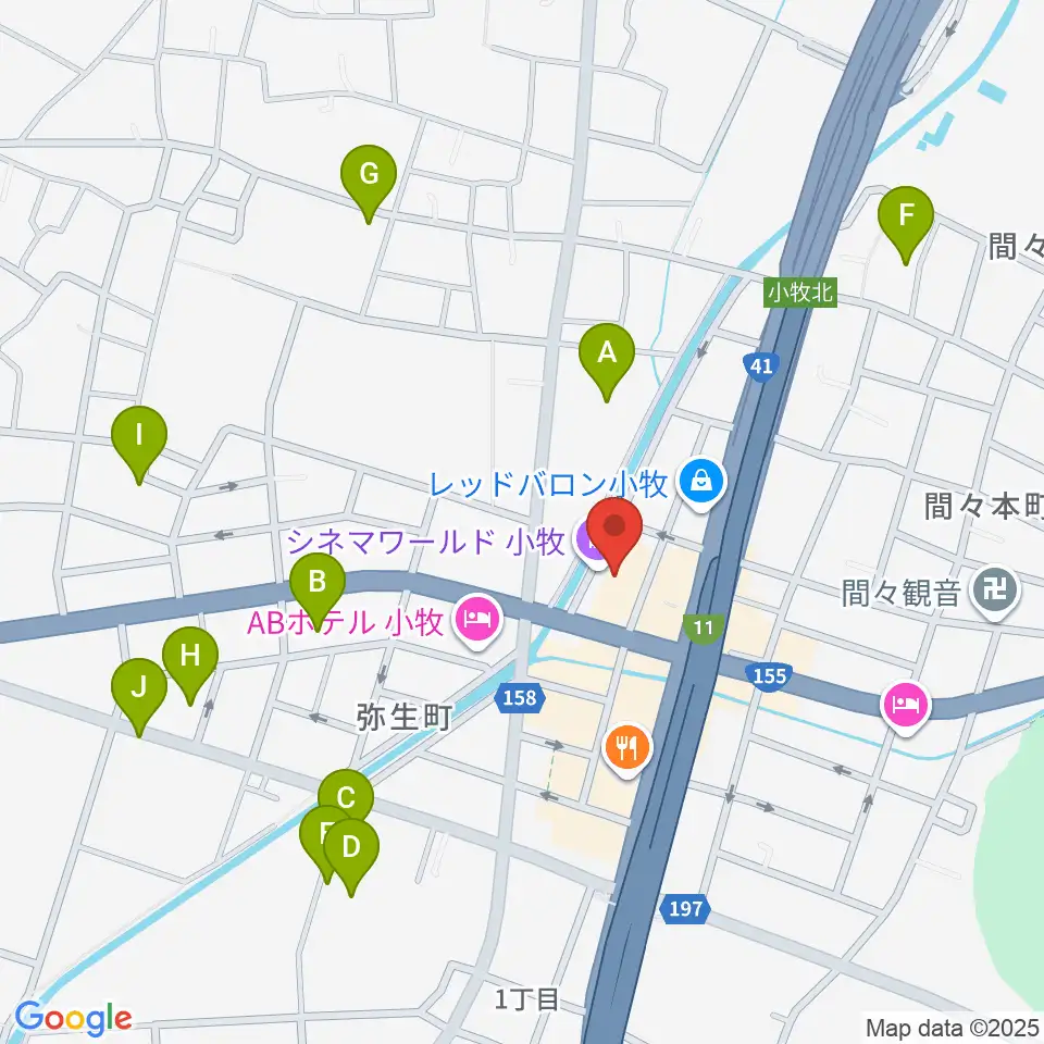 シネマワールド小牧周辺の駐車場・コインパーキング一覧地図