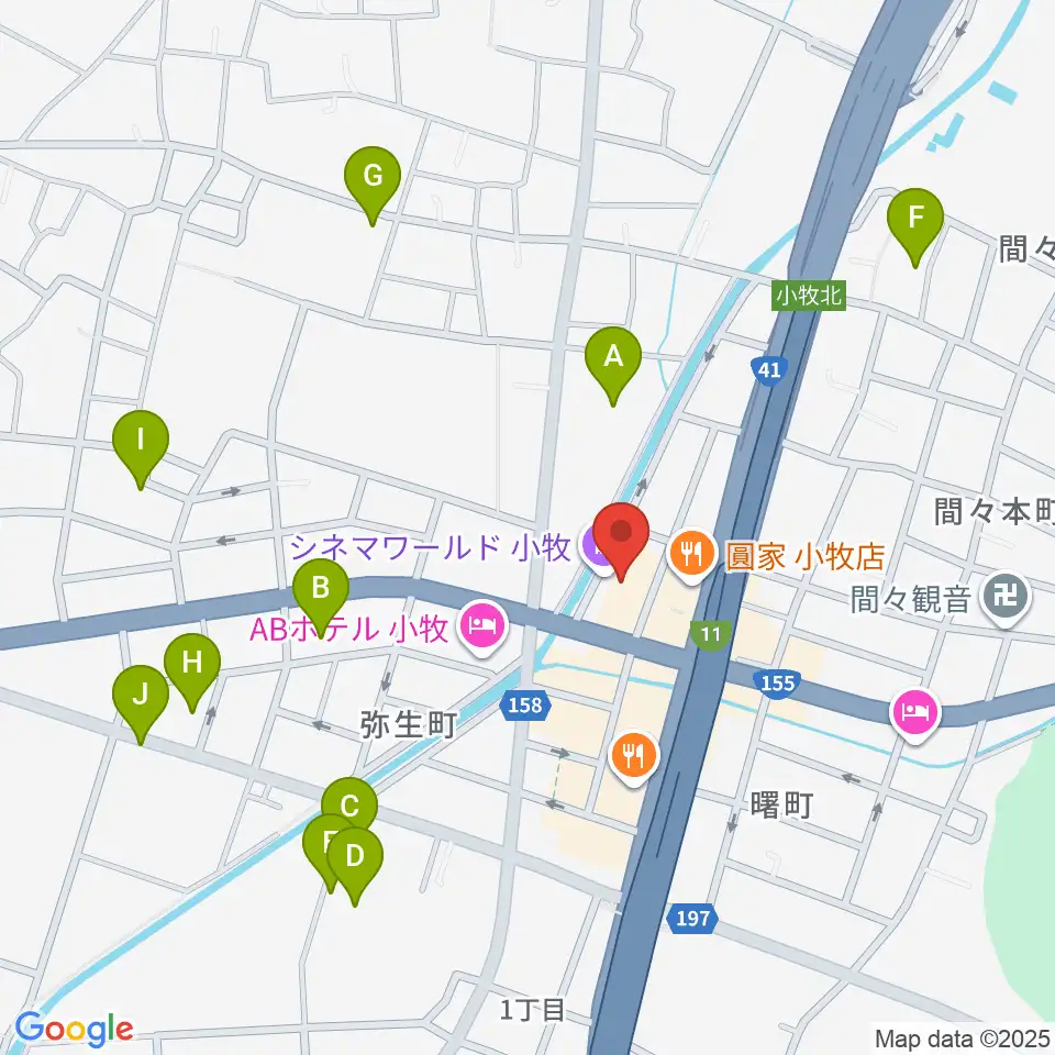 シネマワールド小牧周辺の駐車場・コインパーキング一覧地図