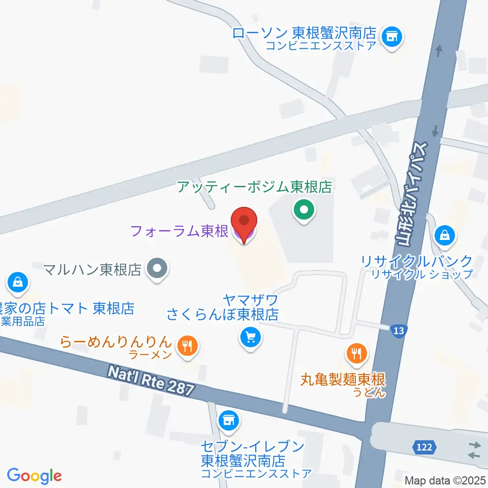 フォーラム東根周辺の駐車場・コインパーキング一覧地図