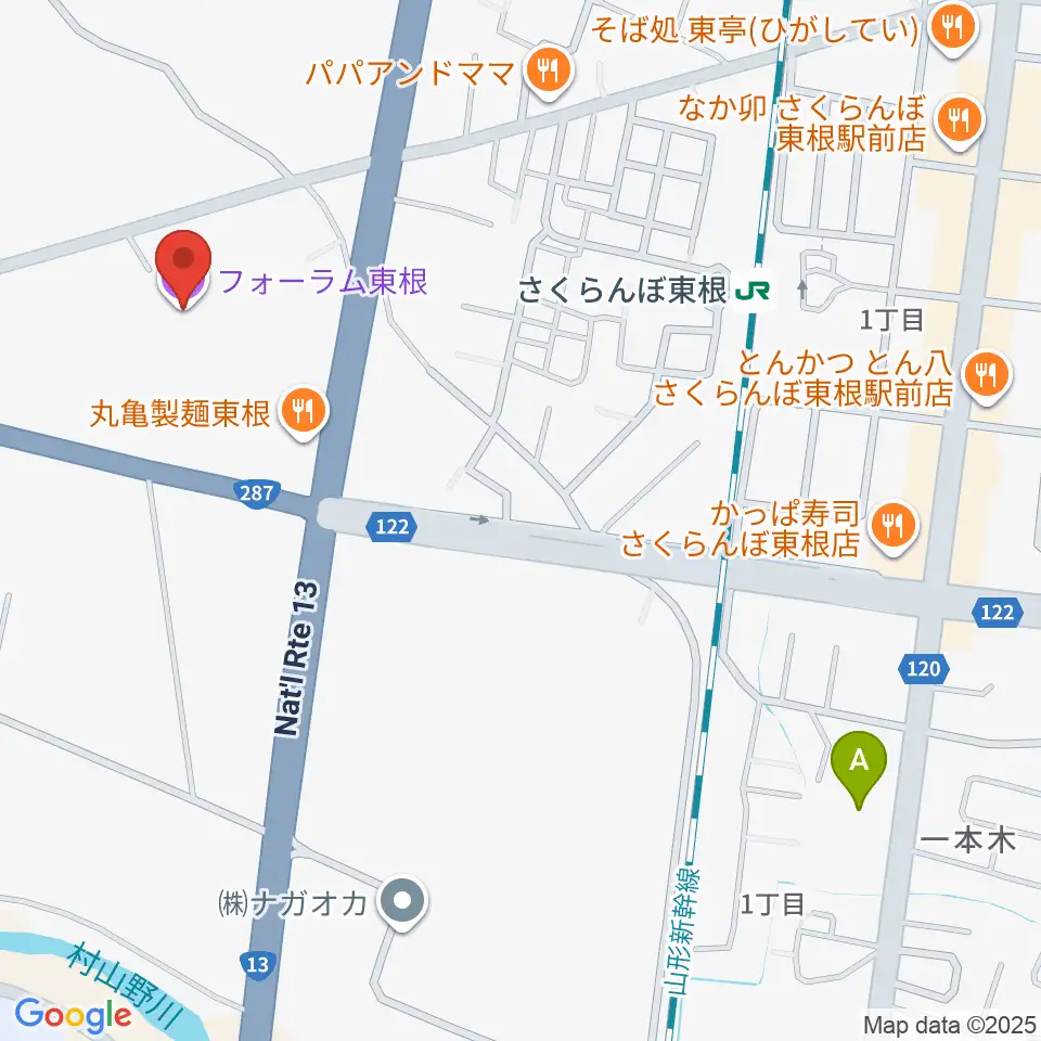 フォーラム東根周辺の駐車場・コインパーキング一覧地図