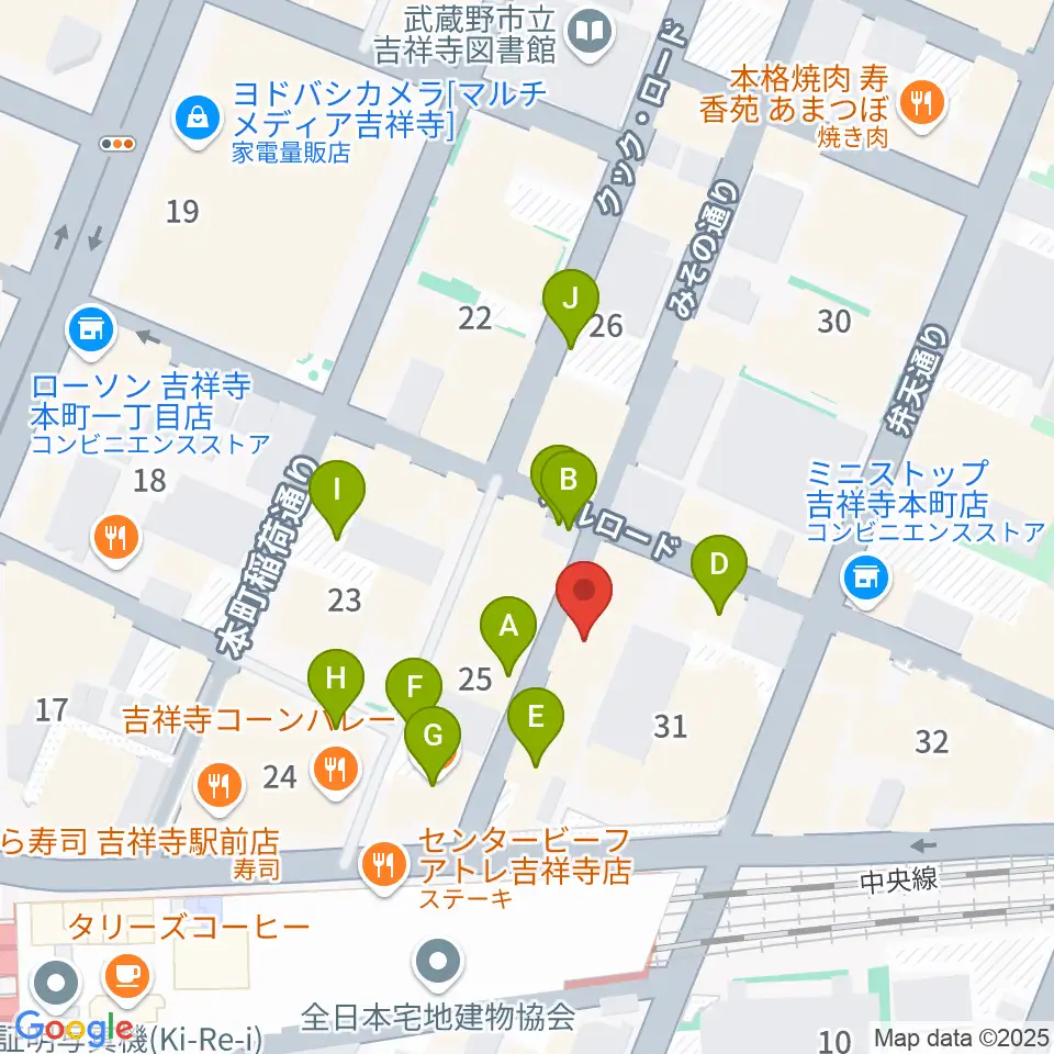 音吉!MEG周辺の駐車場・コインパーキング一覧地図