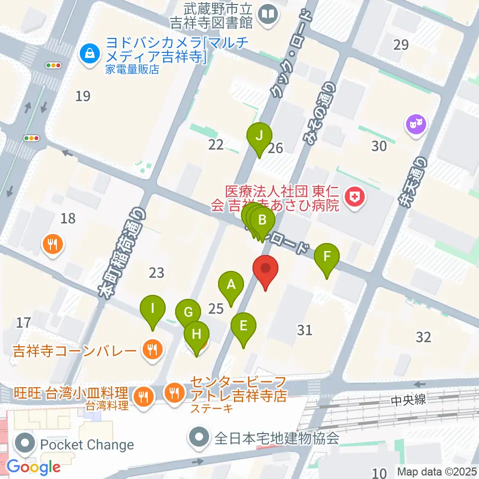 音吉!MEG周辺の駐車場・コインパーキング一覧地図