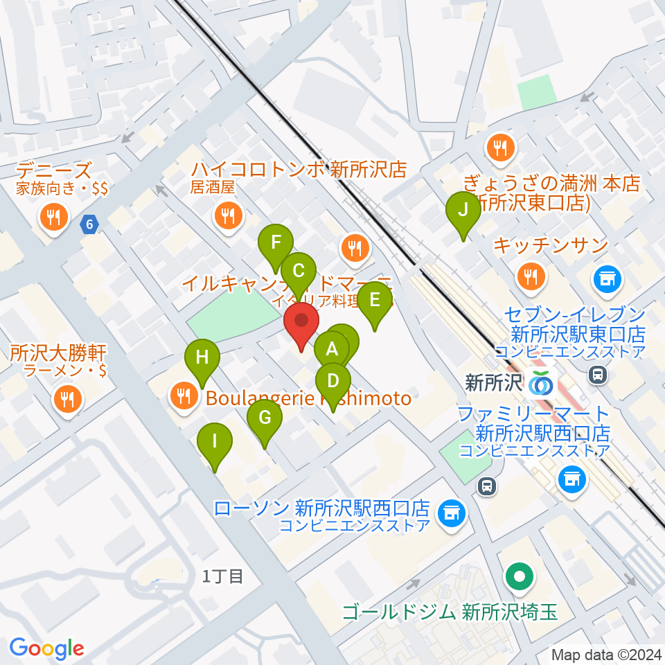 サワダ楽器修理工房周辺の駐車場・コインパーキング一覧地図