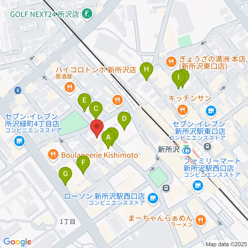 サワダ楽器修理工房周辺の駐車場・コインパーキング一覧地図