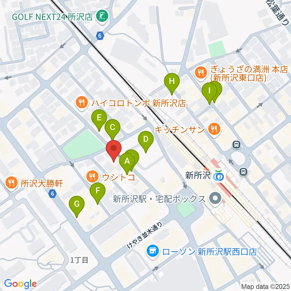 サワダ楽器修理工房周辺の駐車場・コインパーキング一覧地図