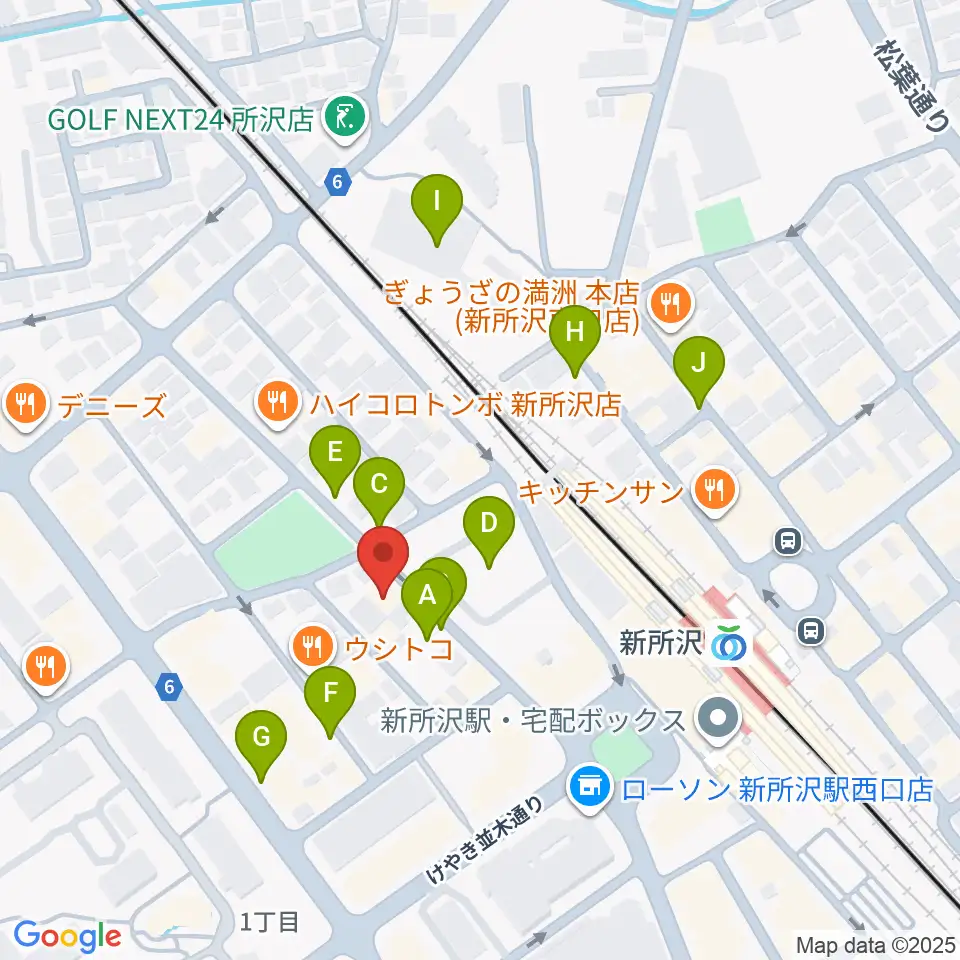 サワダ楽器修理工房周辺の駐車場・コインパーキング一覧地図