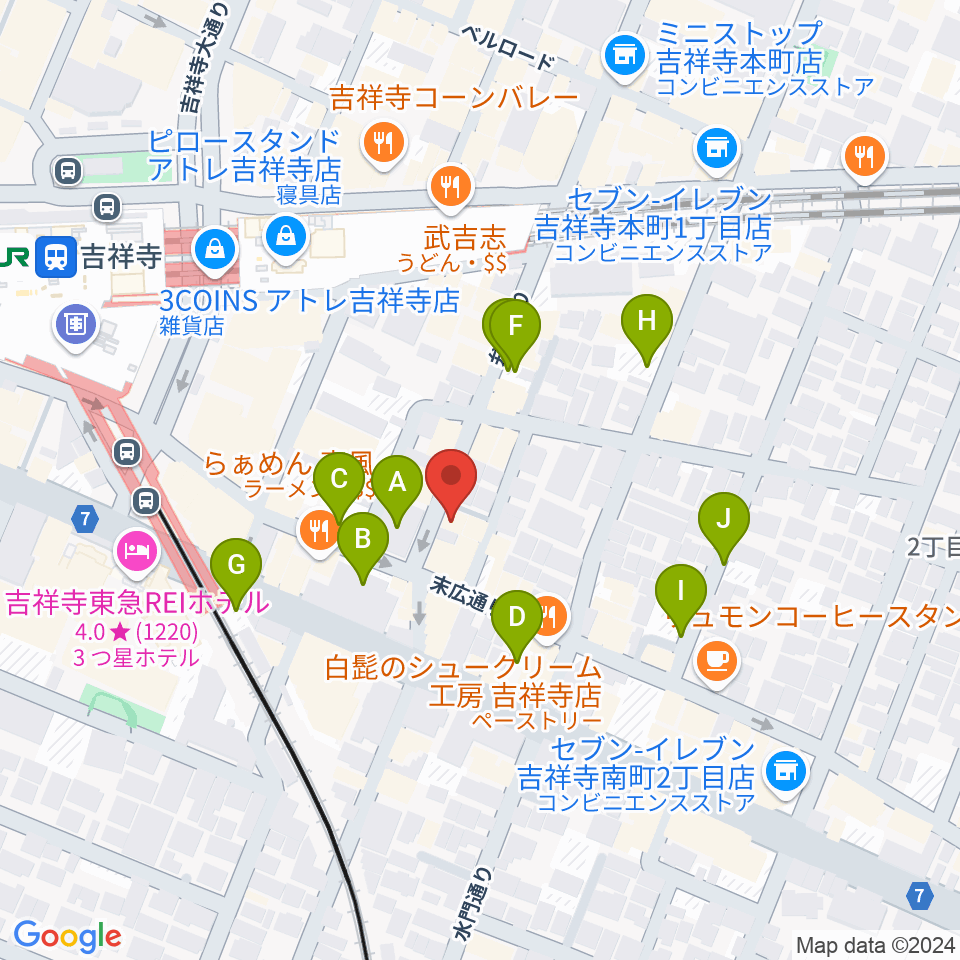 吉祥寺 南郷7丁目周辺の駐車場・コインパーキング一覧地図