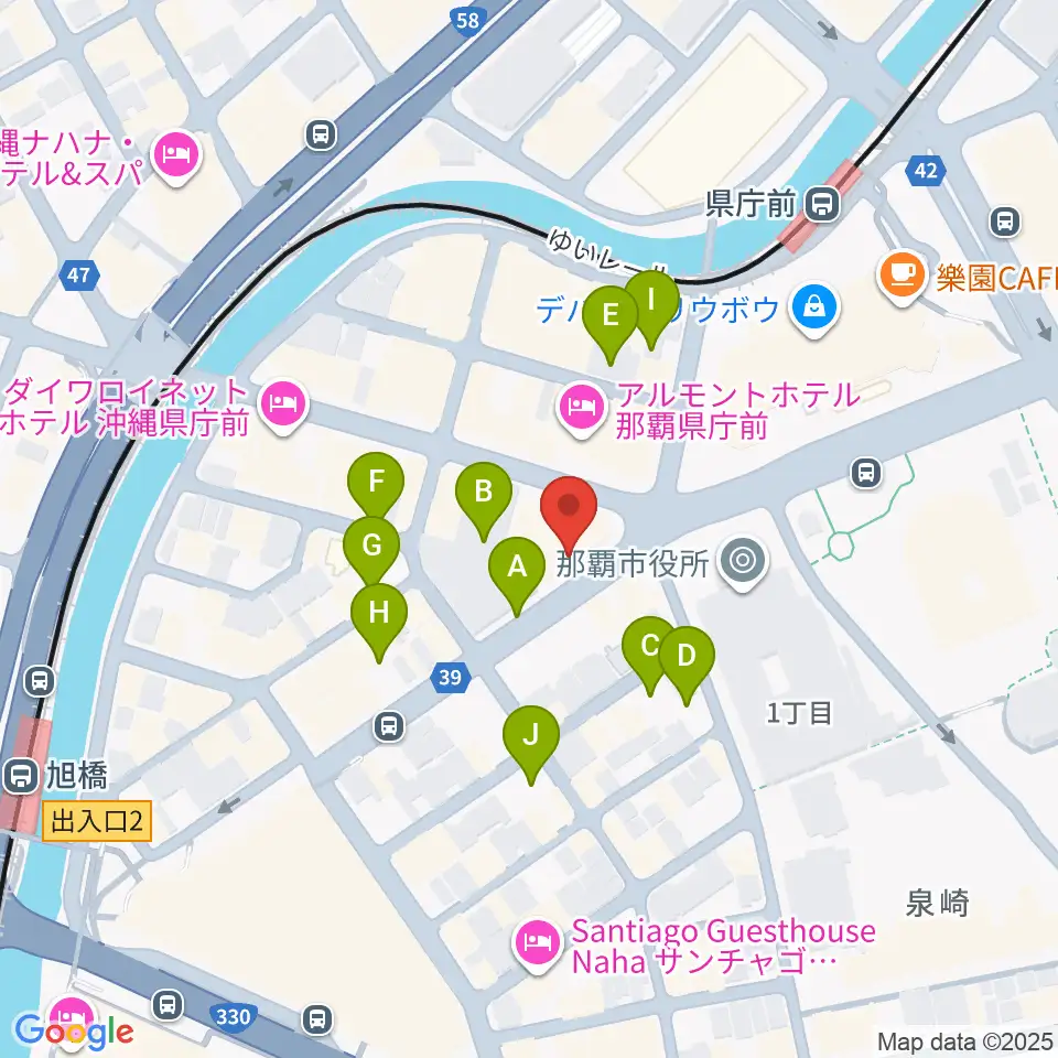 琉球新報ホール周辺の駐車場・コインパーキング一覧地図