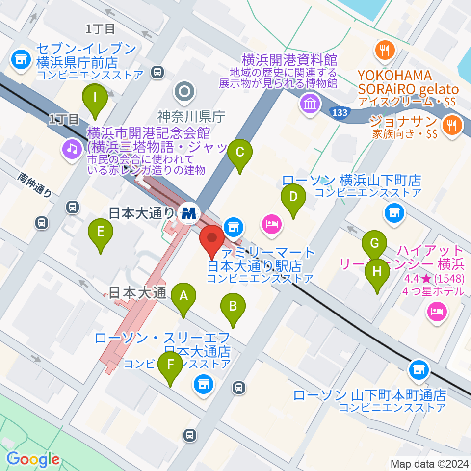 横浜情報文化センター周辺の駐車場・コインパーキング一覧地図