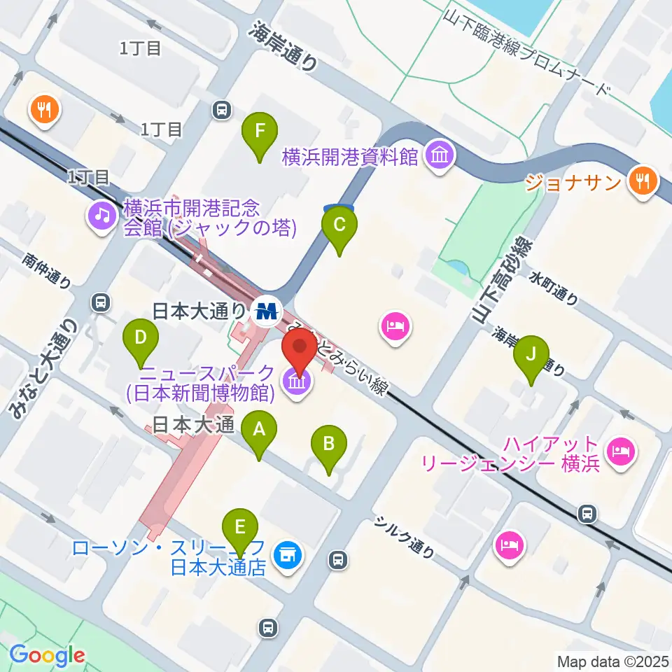 横浜情報文化センター周辺の駐車場・コインパーキング一覧地図